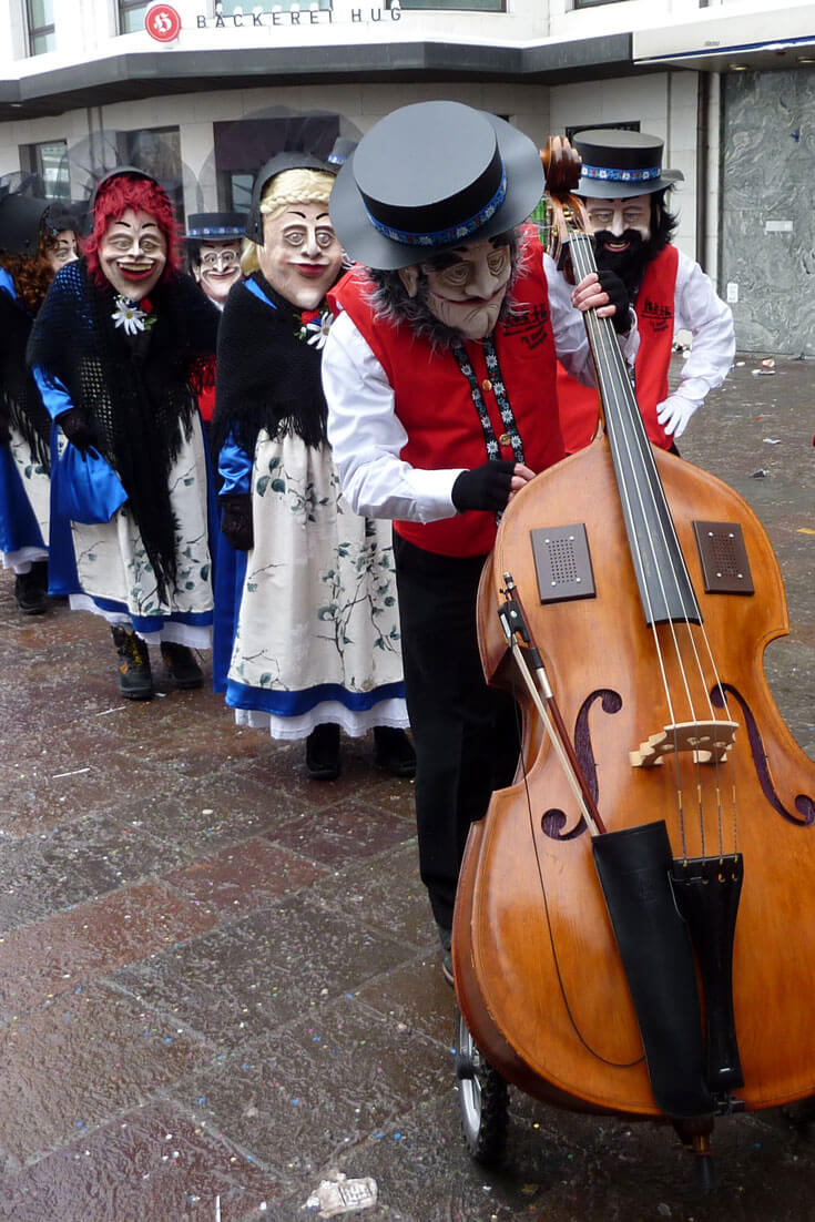 A typical band at the Luzerner Fasnacht Carnival
