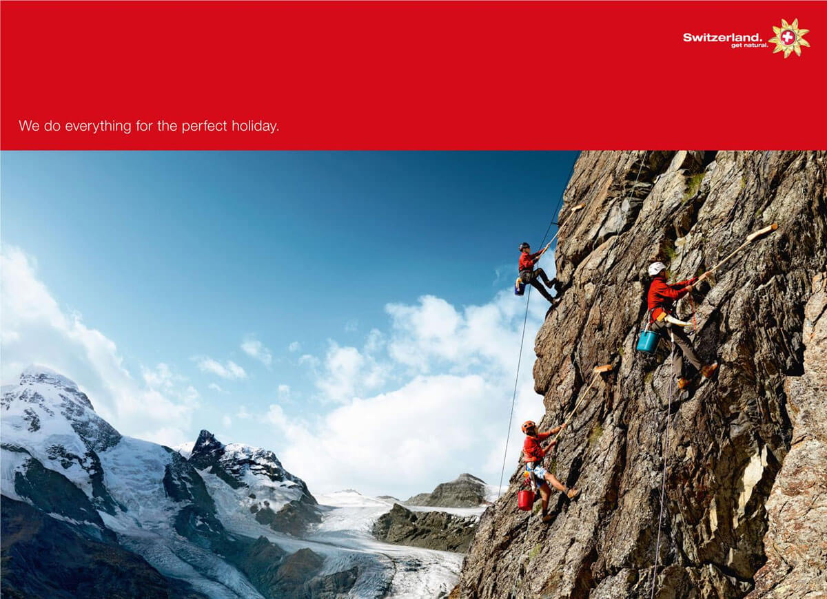 Swiss Mountain Cleaners Ad - Switzerland Tourism