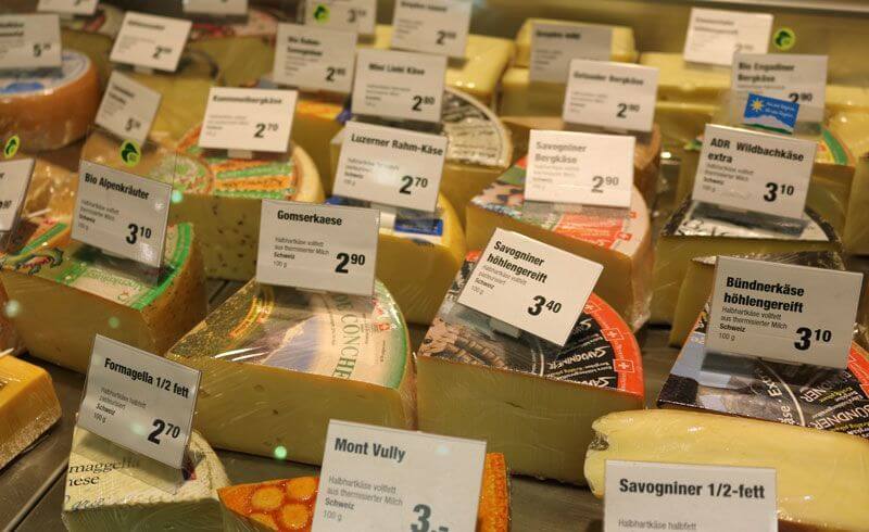 Grocery Shopping Migros Switzerland - Swiss Cheese