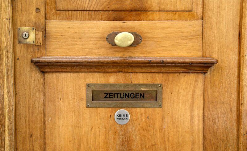 Swiss Home Door with Newspaper Slot