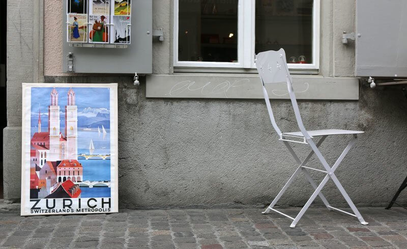 Zurich Street Poster Downtown Switzerland