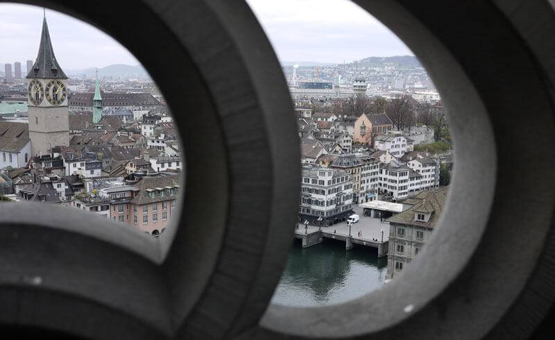 View from Grossmünster Zurich