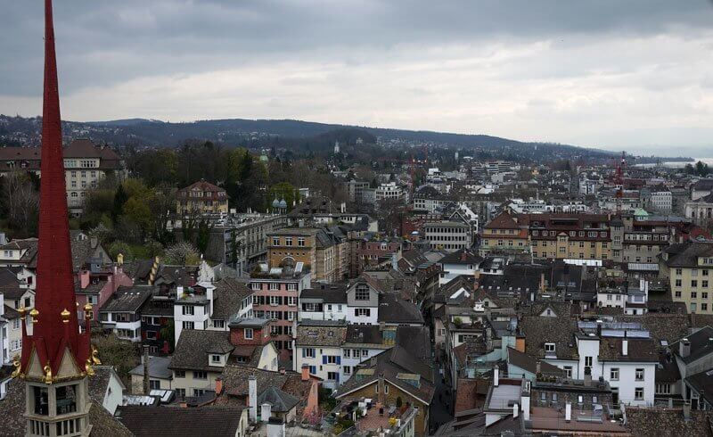 View from Grossmünster Zurich