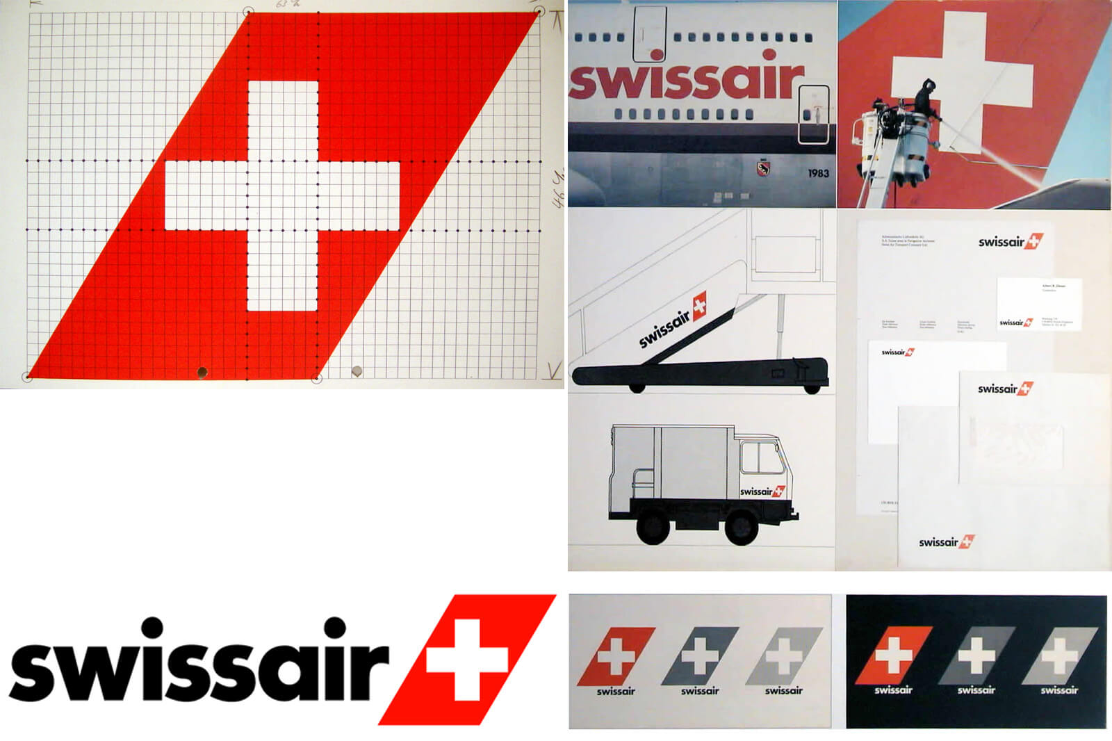 Swissair Posters and Logos - 1980s Swissair Logo