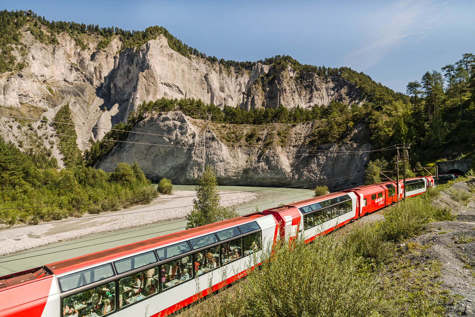 Train Lines in Switzerland - Glacier Express at the Swiss Grand Canyon