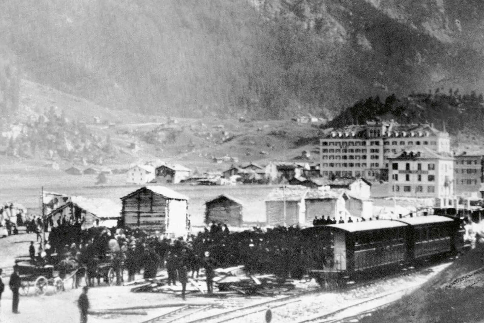 Zermatt 1891 - Arrival of First Train