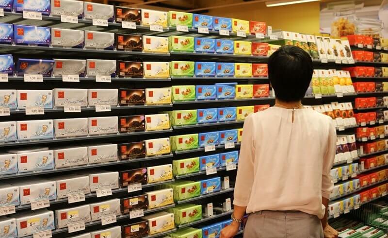 Swiss Chocolate Aisle at Migros