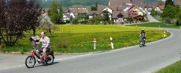Swiss Toeffli Moped in the Countryside