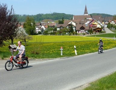 Swiss Toeffli Moped in the Countryside