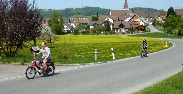 Swiss Toeffli Moped in the Countryside