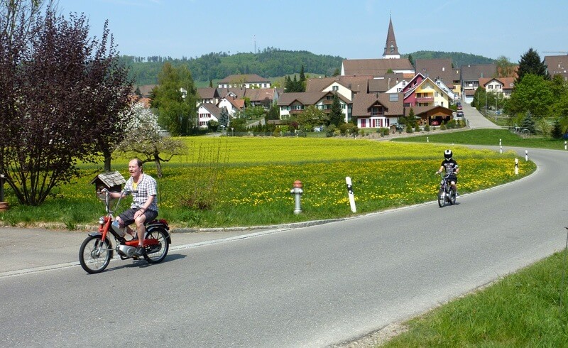 Swiss Toeffli Moped in the Countryside