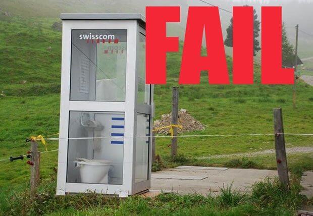 Switzerland Phone Booth Bathroom FAIL