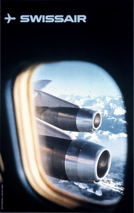 Vintage Swissair Poster by SR692.com