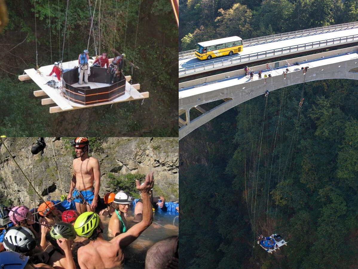 Suspended Jaccuzzi in Switzerland