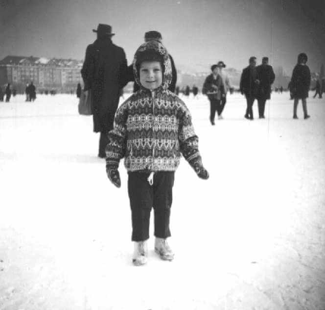 Walking on Frozen Lake Zurich - Seegfoerni 1963