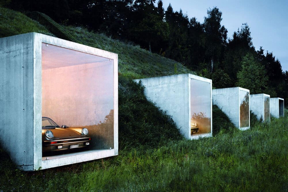 Modern Swiss Parking Garage by Peter Kunz Architektur