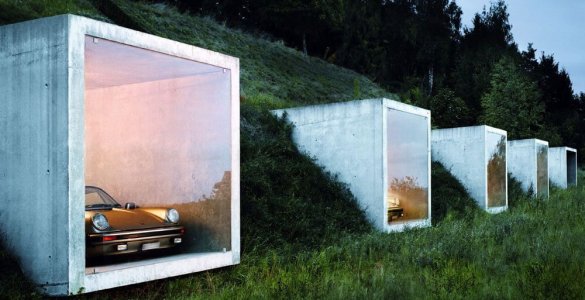 Modern Swiss Parking Garage by Peter Kunz Architektur