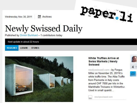 Newly Swissed Daily paper.li