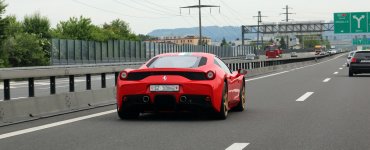 Ferrari on a Swiss Freeway