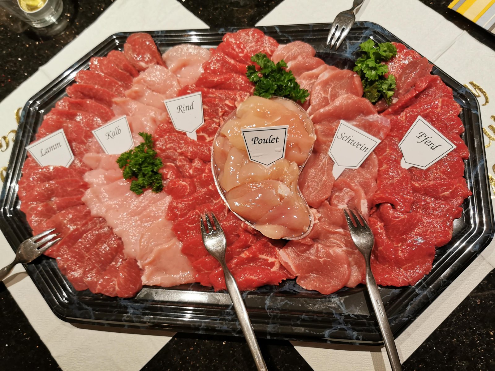 Fondue Chinoise Meat Platter - Meat Fondue or Brühfondue