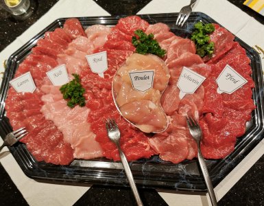 Fondue Chinoise Meat Platter - Meat Fondue or Brühfondue