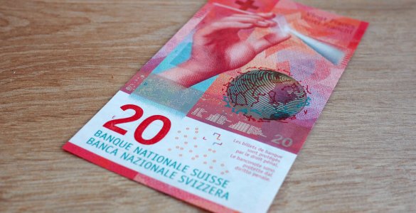 Swiss 20 franc bill