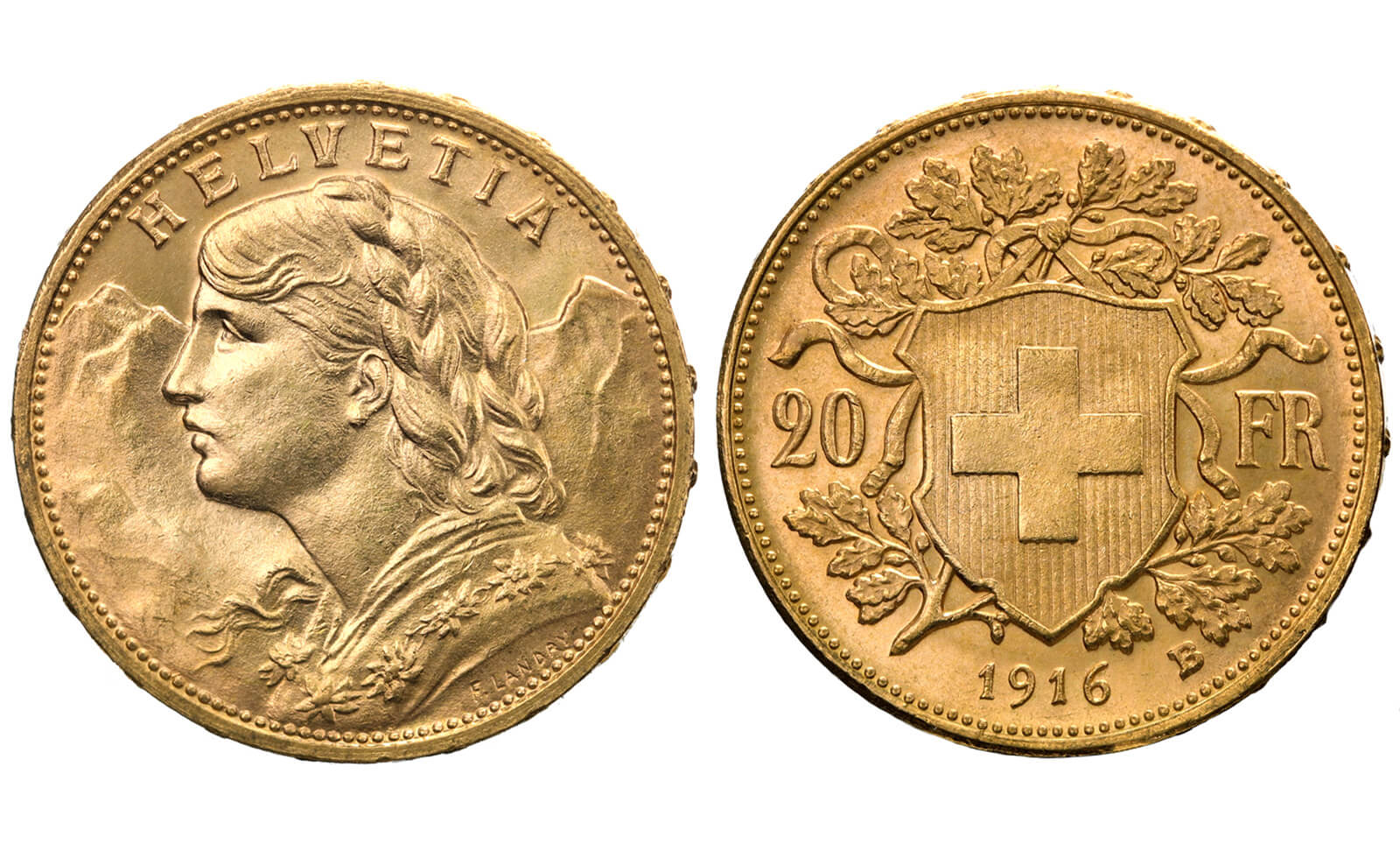 Swiss Goldvreneli Coin Closeup (Copyright Wikimedia Commons/StoneX Bullion GmbH)