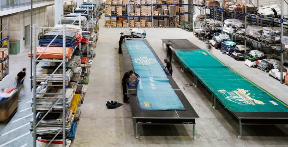 Freitag Truck Tarp Bag Production