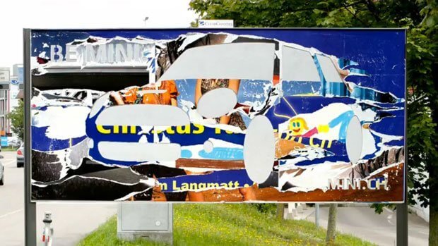 Mini Cooper - Recycled Billboard