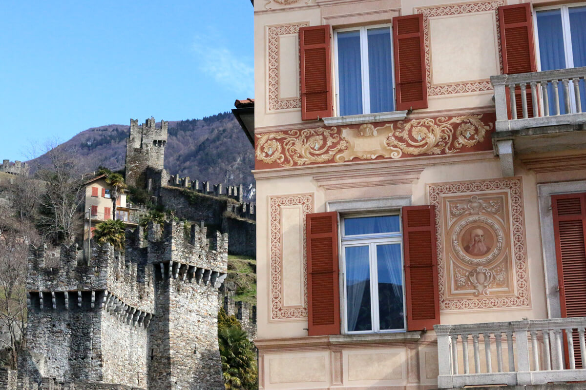 Bellinzona Old Town in Switzerland