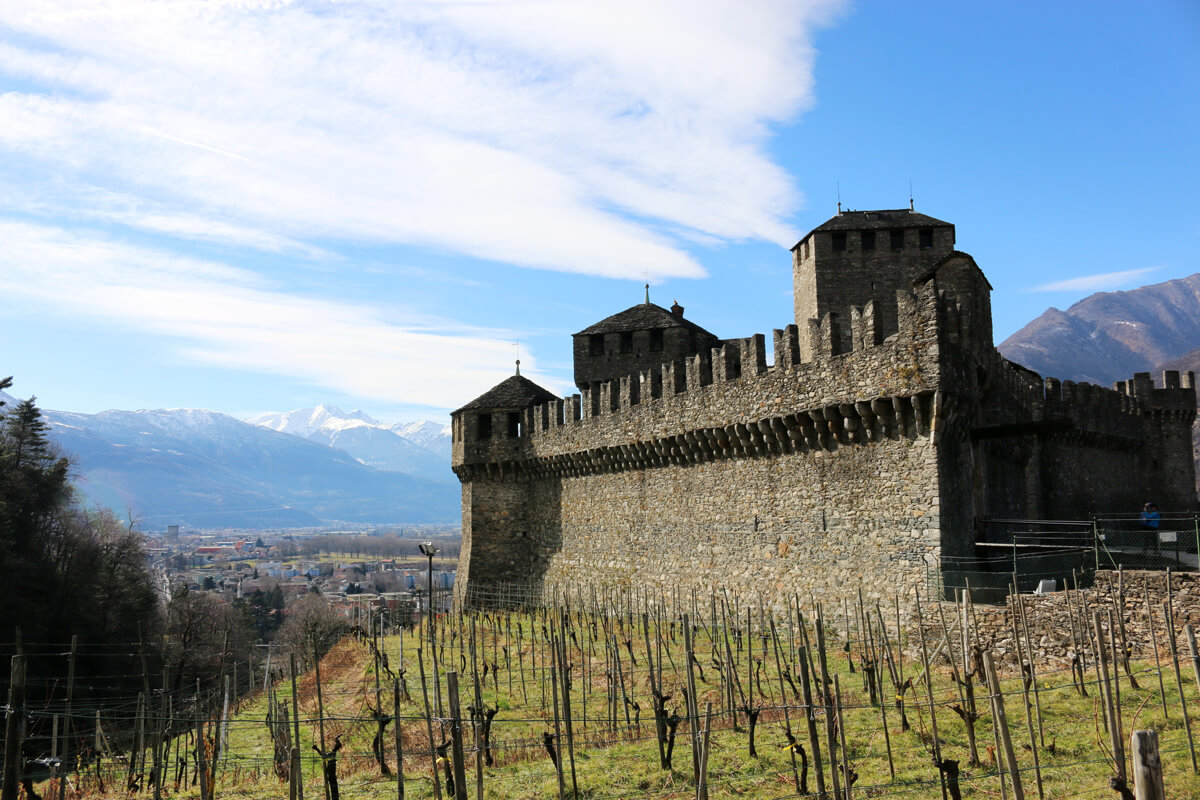 Bellinzona Old Town in Switzerland