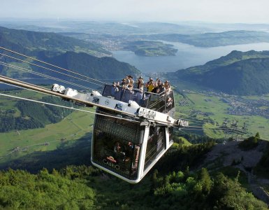 CabriO Cable Car at Stanserhorn, Switzerland