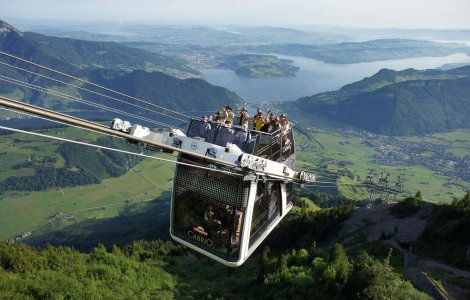 CabriO Cable Car at Stanserhorn, Switzerland