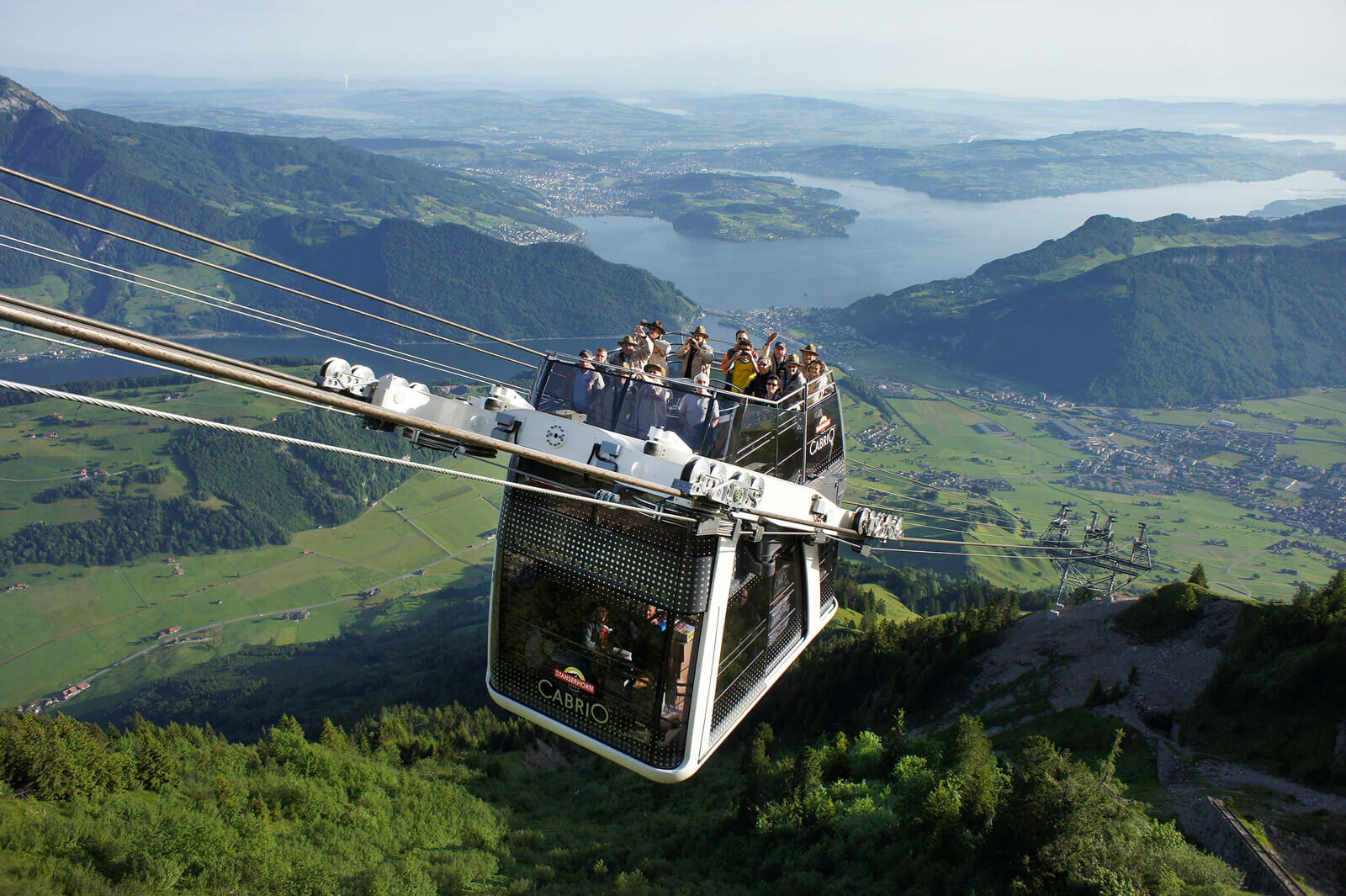 CabriO Cable Car at Stanserhorn, Switzerland