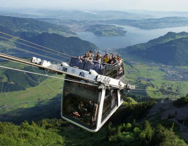 CabriO Cable Car at Stanserhorn, Switzerland