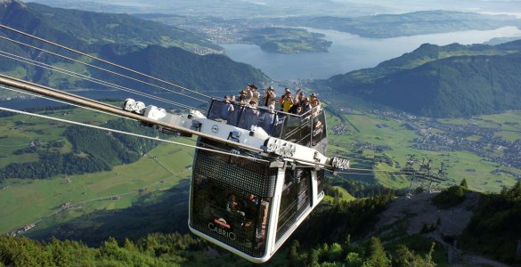 CabriO Cable Car at Stanserhorn, Switzerland