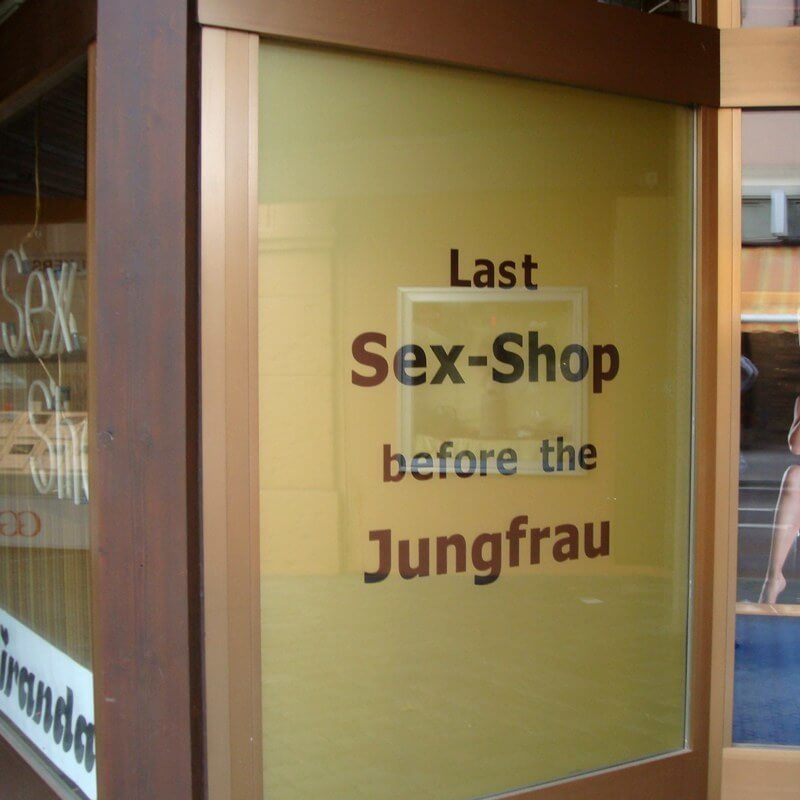 Last Sex Shop before the Jungfrau, Interlaken, Switzerland