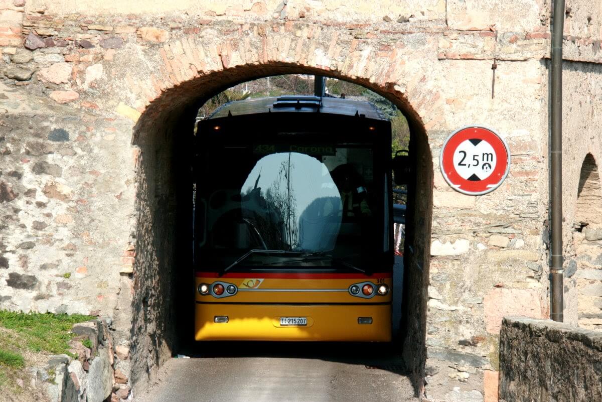 PostBus in Carona, Switzerland