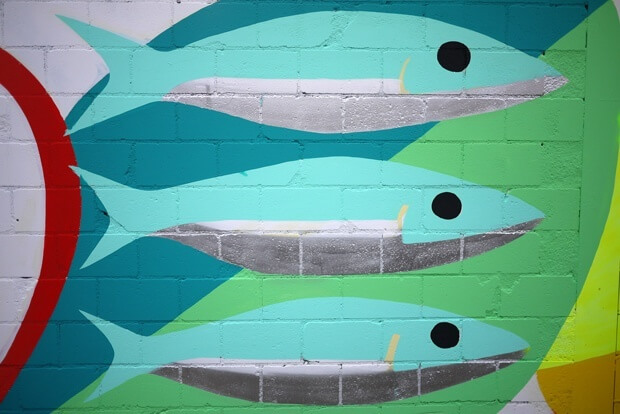 Street Art in Switzerland - Fish at Frau Gerold's Garten