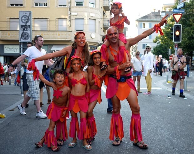 Street Parade in Zurich August 2012