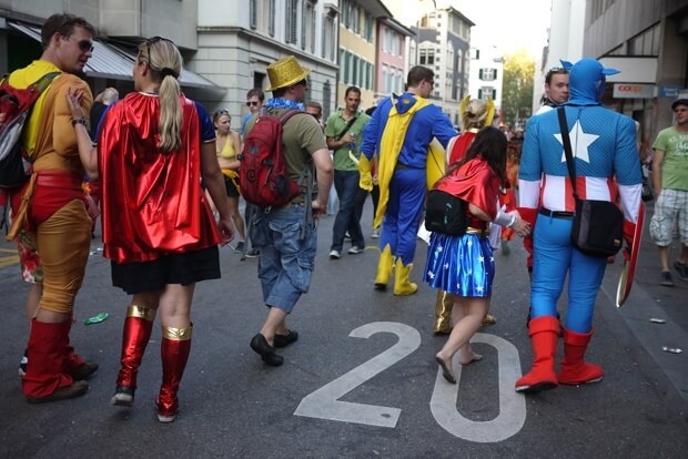 Street Parade in Zurich August 2012