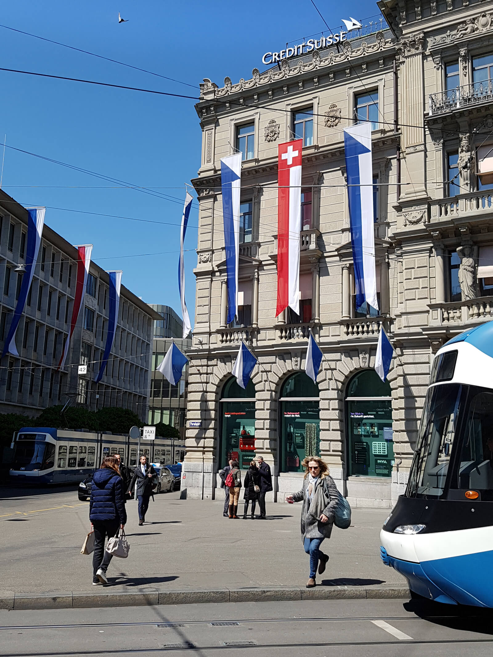 Credit Suisse at Paradeplatz in Zürich