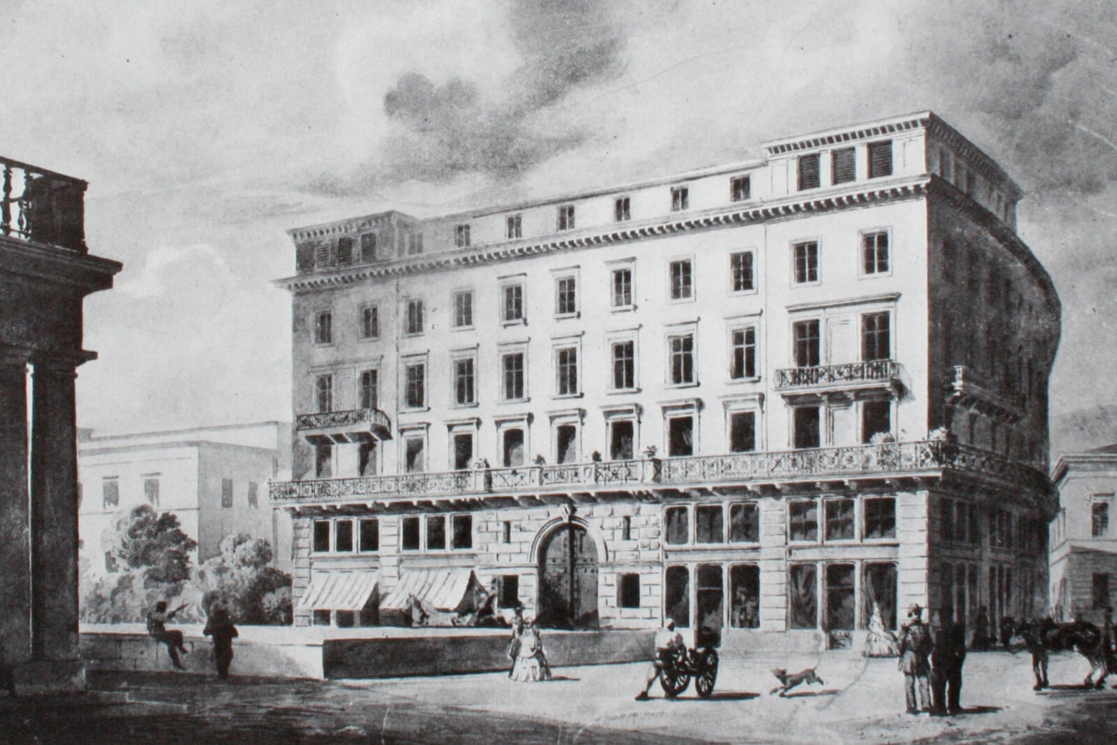 Sprünglihaus at Paradeplatz in 1857