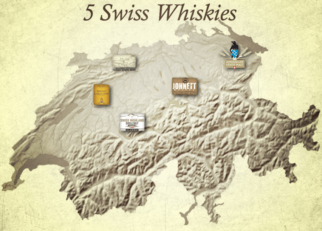 Swiss Whisky Map