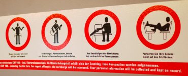 Tram Warning Signage in Switzerland