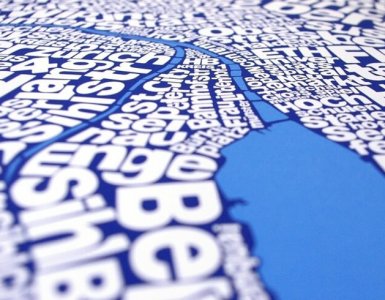 Ursula Hitz - Typography Map Zurich