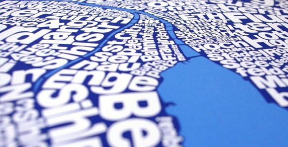 Ursula Hitz - Typography Map Zurich