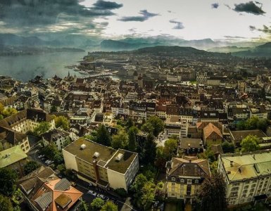 Quadcopter over Luzern