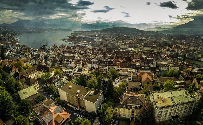 Quadcopter over Luzern