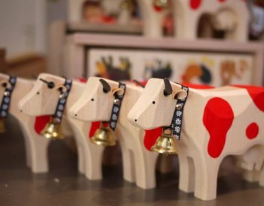 Swiss Handmade Toy Cows